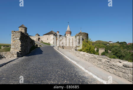 Burg in Kamyanets-Podilsky Stockfoto