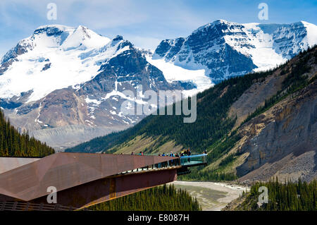 Gletscher Skywalk, Jasper Nationalpark, Alberta, Kanada Stockfoto