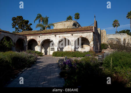 Südflügel, Museumsräume, Mission San Juan Capistrano, San Juan Capistrano, Orange County, Kalifornien Stockfoto