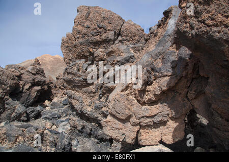 feste Lavastrom - Teneriffa Stockfoto