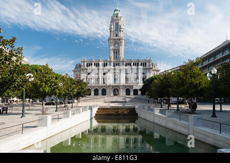 Das Rathaus von Porto, Portugal Stockfoto