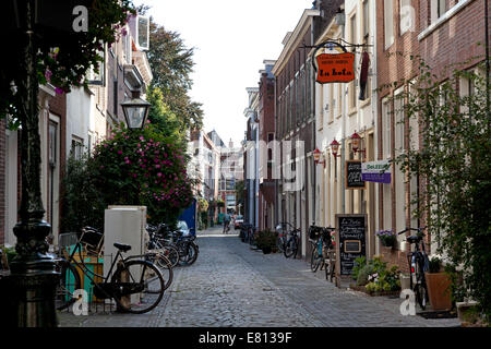 Herensteeg in der Stadt von Leiden, Niederlande Stockfoto