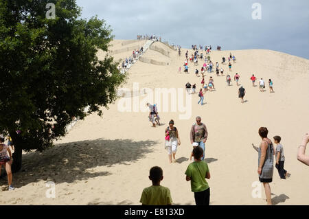 Die Düne von Pilat die höchste Sanddüne Europas befindet sich in La Teste-de-Buch im Bereich d ' Arcachon, Frankreich. Stockfoto