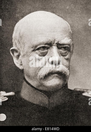 Otto Eduard Leopold, Fürst von Bismarck, Herzog von Lauenburg, 1815 – 1898, aka Otto von Bismarck.  Konservativen preußischen Staatsmann Stockfoto