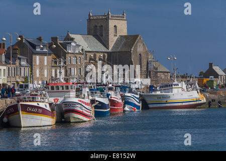 Frankreich, Basse-Normandie, Calvados, Barfleur, Angelboote/Fischerboote Stockfoto