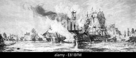 Die Schlacht von Trafalgar, 21. Oktober 1805 Stockfoto