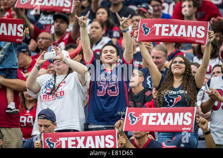 Houston, Texas, USA. 28. Sep, 2014. Houston Texans Fans während der 2. Hälfte des NFL-Spiel zwischen den Houston Texans und den Buffalo Bills NRG-Stadion in Houston, TX am 28. September 2014. Bildnachweis: Trask Smith/ZUMA Draht/Alamy Live-Nachrichten Stockfoto