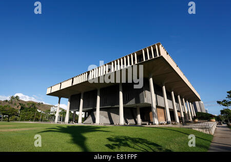 HONOLULU, HAWAII, 21. September 2014. Das Hawaii State Capitol liegt im Zentrum von Honolulu auf der Insel Oahu, Hawaii. Stockfoto