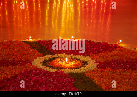 indische Diwali Festival Rangoli Stockfoto