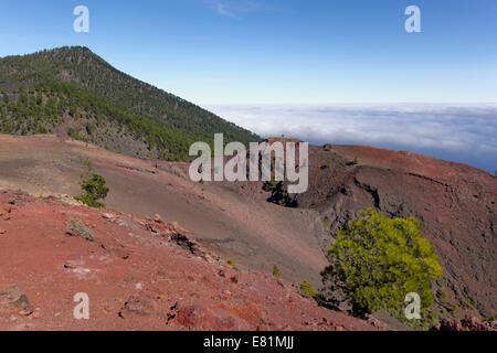 Krater des Vulkans San Martín, Cumbre Vieja in Fuencaliente, La Palma, Kanarische Inseln, Spanien Stockfoto