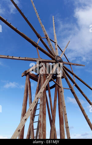 Windmühle, Las Tricias, La Palma, Kanarische Inseln, Spanien Stockfoto