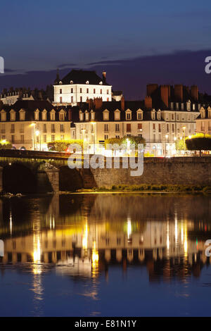 Loire-Brücke Pont Jacques Gabriel, Blois, Loir et Cher, Frankreich Stockfoto