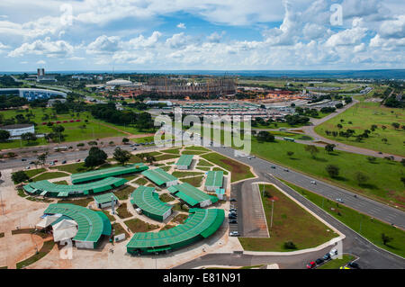 Blick vom Fernsehturm Brasília, Brasilien Stockfoto