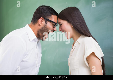 Lässige Geschäftskollegen im argument Stockfoto