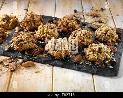 Sucanat Energie cookies Stockfoto