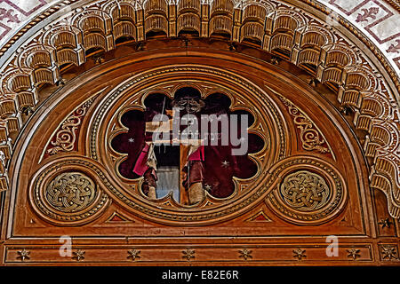 Interieur-Details einer alten Synagoge in Timisoara, Rumänien. Stockfoto