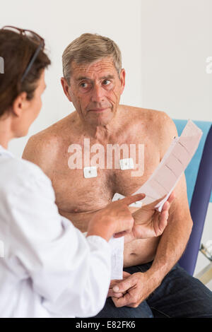 Elektrokardiographie (EKG). Stockfoto