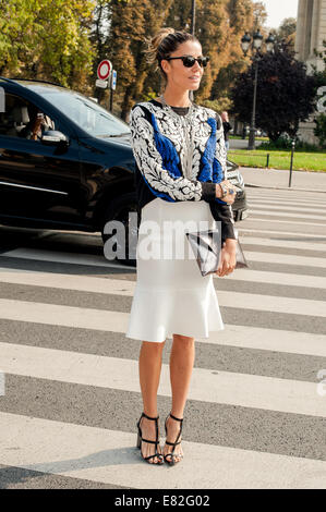 Marta, die Ankunft bei Guy Laroche Frühjahr/Sommer 2015-Modenschau in Paris, Frankreich - 24. September 2014 - Foto: Start-und Landebahn Manhattan/Celine Gaille/Picture Alliance Stockfoto