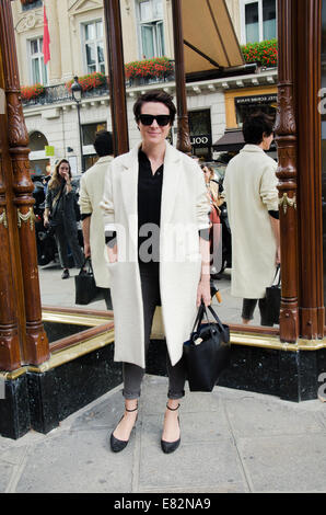 Garance Dore, Ankunft in der Start-und Landebahn Balmain Frühjahr/Sommer 2015 zeigen in Paris, Frankreich - 25. September 2014 - Start-und Landebahn Manhattan/Celine Gaille/picture alliance Stockfoto