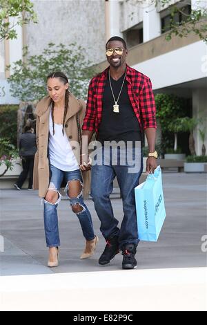 Lance Gross und seine Rebecca Jefferson Shop bei Kitson auf Robertson Boulevard mit: Lance Gross, Rebecca Jefferson wo: Los Angeles, California, Vereinigte Staaten von Amerika bei: 23. März 2014 Stockfoto