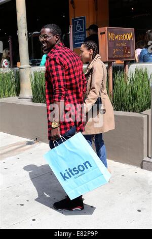 Lance Gross und seine Rebecca Jefferson Shop bei Kitson auf Robertson Boulevard mit: Lance Gross, Rebecca Jefferson wo: Los Angeles, California, Vereinigte Staaten von Amerika bei: 23. März 2014 Stockfoto