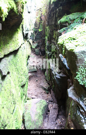 Lud die Kirche in der Nähe von Gradbach in die Kakerlaken Hügel Staffordshire Peak District England UK Stockfoto