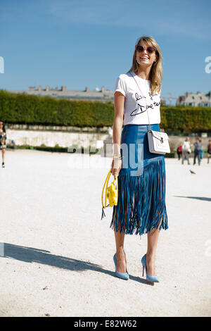 Helena Bordon ankommen für die Issey Miyake-Fashion show in Paris, Frankreich - 26. September 2014 - Foto: Start-und Landebahn Manhattan/Celine Gaille/Picture Alliance Stockfoto