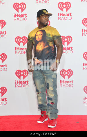 Rapper 50 Cent nimmt die 2014 iHeartRadio Music Festival in Las Vegas Stockfoto