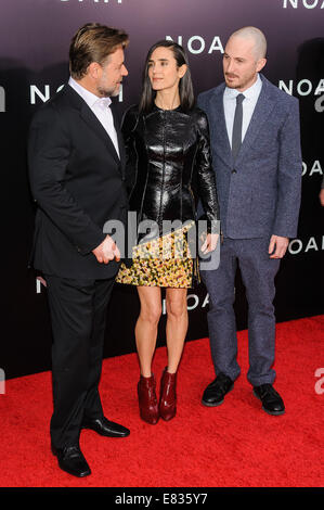 New Yorker Premiere von 'Noah' im Ziegfeld Theater - Ankünfte mit: Russell Crowe, Jennifer Connelly, Darren Aronofsky Where: New York, New York, Vereinigte Staaten von Amerika bei: 26. März 2014 Stockfoto