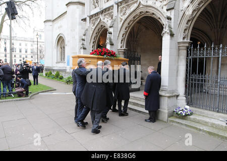 Beerdigung von Tony Benn MP tagte in St. Margaret Church, Westminster, London.  Mitwirkende: Tony Benn Where: London, Vereinigtes Königreich bei: 27. März 2014 Stockfoto