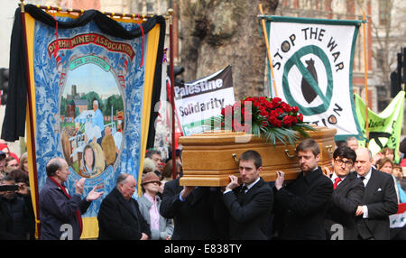 Die Beerdigung von Anthony Benn, 2. Viscount Stansgate am St.-Margarethen Kirche central London mit: Atmosphäre wo: London, Vereinigtes Königreich bei: 27. März 2014 Stockfoto