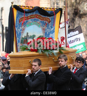 Die Beerdigung von Anthony Benn, 2. Viscount Stansgate am St.-Margarethen Kirche central London mit: Atmosphäre wo: London, Vereinigtes Königreich bei: 27. März 2014 Stockfoto