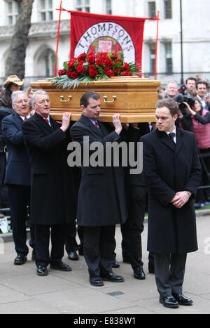 Die Beerdigung von Anthony Benn, 2. Viscount Stansgate am St.-Margarethen Kirche central London mit: Atmosphäre wo: London, Vereinigtes Königreich bei: 27. März 2014 Stockfoto