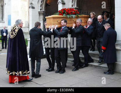 Die Beerdigung von Anthony Benn, 2. Viscount Stansgate am St.-Margarethen Kirche central London mit: Atmosphäre wo: London, Vereinigtes Königreich bei: 27. März 2014 Stockfoto