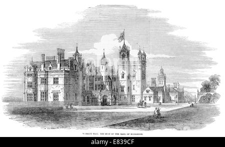 Worsley Hall Sitz des Earl of Ellesmere ca. 1853 Stockfoto