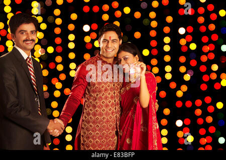 indische Diwali Festival Grihapravesh Schlüssel Stockfoto