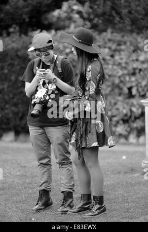 Junge japanische paar bei Jane Austen-Festtag im Bad, 13. September 2014 Stockfoto