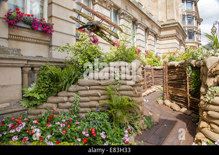 Erholung des 1. Weltkrieges Graben in Birmingham 2014, Erinnerung an 100 Jahre, England, UK Stockfoto