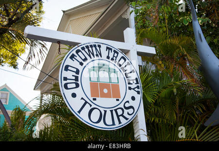 Old Town Trolley Tours anmelden Key West, Florida Keys Stockfoto