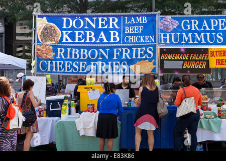 Döner Kebab Garküche am Outdoor-Festival - USA Stockfoto