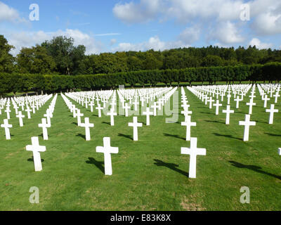 Amerikanischer Soldatenfriedhof des 2. Weltkrieges in Montfaucon, Argonne, Frankreich Stockfoto