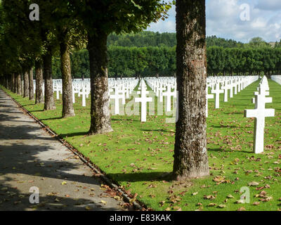 Amerikanischer Soldatenfriedhof des 2. Weltkrieges in Montfaucon, Argonne, Frankreich Stockfoto