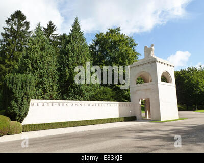 Amerikanischer Soldatenfriedhof des 2. Weltkrieges in Montfaucon, Argonne, Frankreich Stockfoto