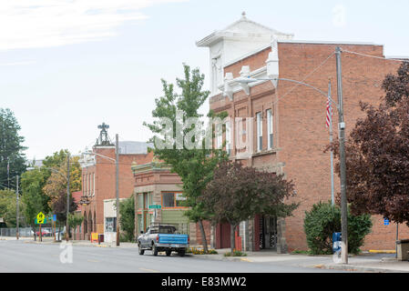 Historische Gebäude in Union, Oregon. Stockfoto