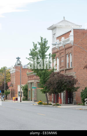 Historische Gebäude in Union, Oregon. Stockfoto