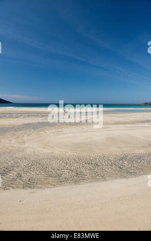 die Schönheit der Einsamkeit, Horseid Strand auf den Lofoten, Norwegen Stockfoto