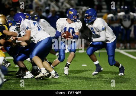 12. Dezember 2008 - Ft. Lauderdale, FL, USA - flspstafoot12h 12.12.08 Largo Quarterback #10 Ryan Eppes an ein Running Back im 4. Quartal übergibt. --Foto/Michael Francis McElroy. (Kredit-Bild: © St. Petersburg Times / ZUMA Wire) Stockfoto