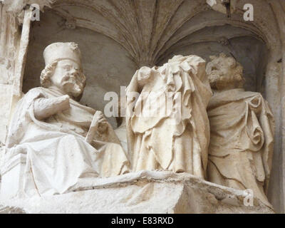 Detail der Kathedrale st. Etienne in Auxerre, Frankreich Stockfoto