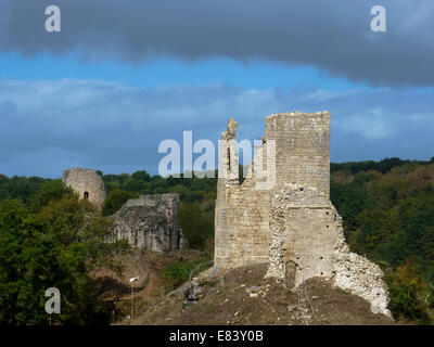 Reste der Burg liegen in Frankreich Stockfoto