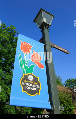 Des Händlers Square in Williamsburg, Virginia, USA Stockfoto